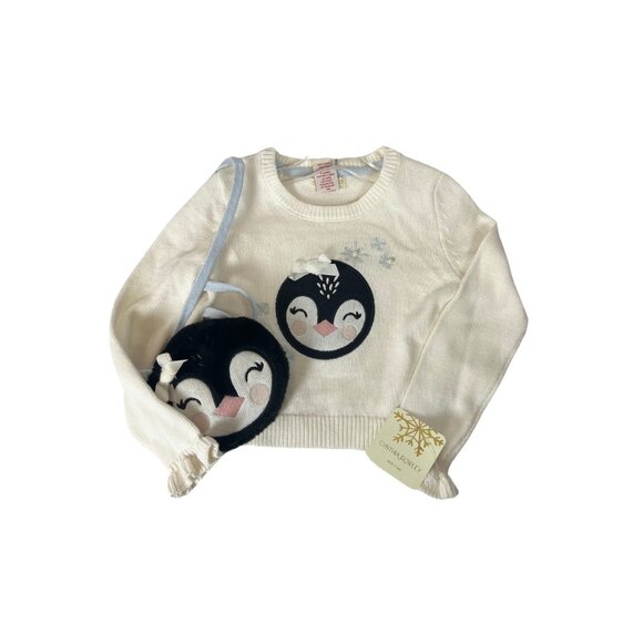 Penguin Long Sleeve Pullover Sweater Toddler & Penguin Bag 3-4 Yrs Size 4T - Picture 3 of 5